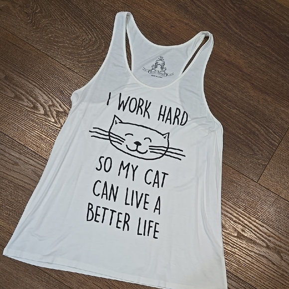 Bear Dance Tops - BEAR DANCE RACER BACK GRAPHIC TANK..SIZE MED... #6976